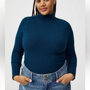NWT Torrid Mock Neck Ribbed Sweater